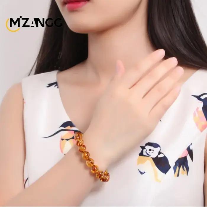 Bracelet en Cire d'Abeille Naturelle Ambre