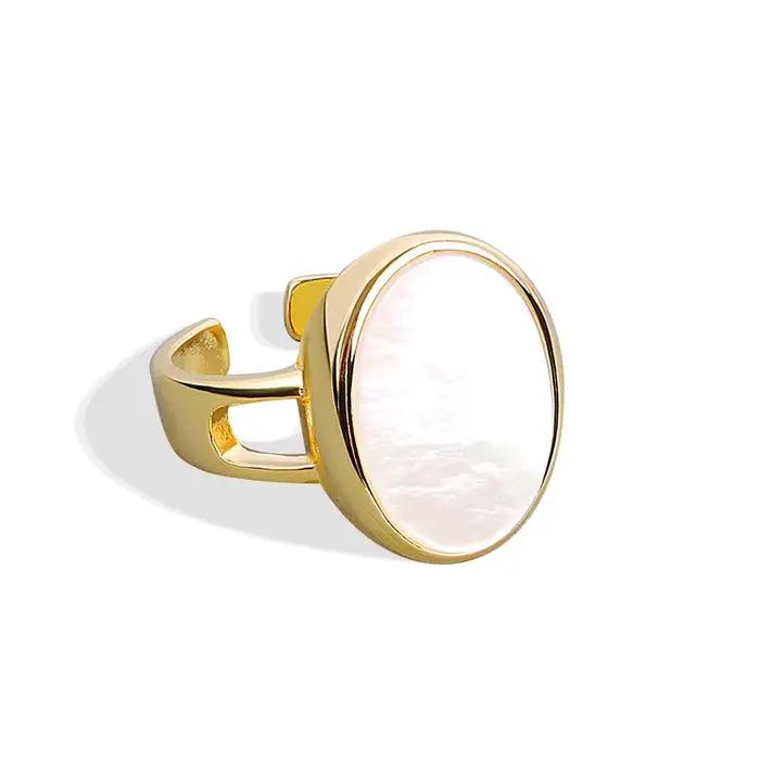 Bague Narfaite Élégante en Argent Sterling pour Femmes Occasions Spéciales Blanc Noir Traditionnelle Mode Rétro Finition Subtile