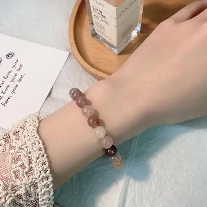Bracelet en jade naturel design unique rétro minimaliste cadeau homme occassions spéciales