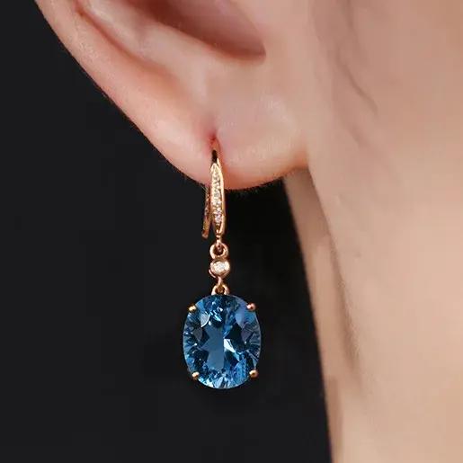 Boucles d'Oreilles en Argent Massif 925 pour Femme