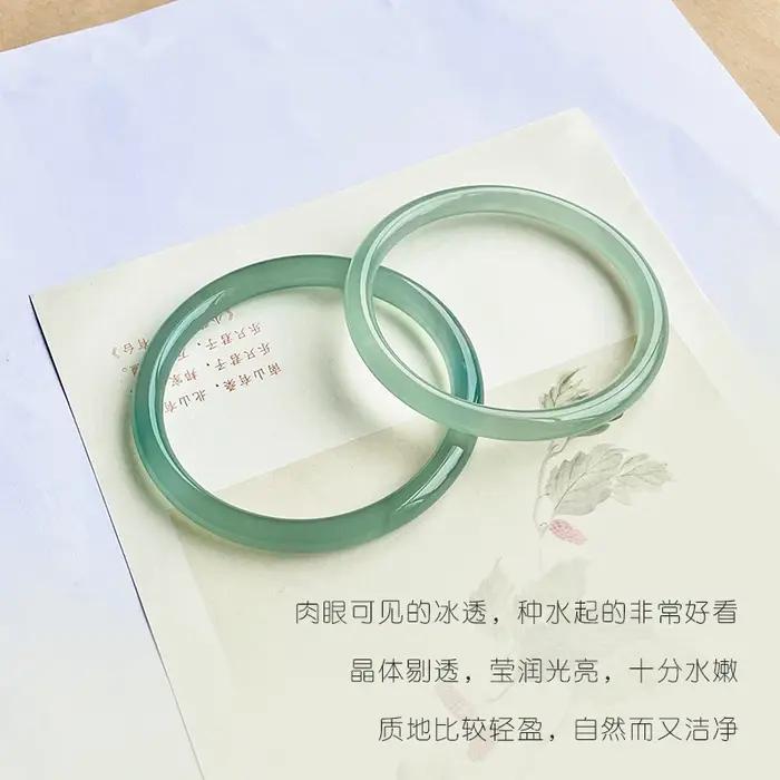 Bracelets de beauté vert glacé pour dames, bracelets Jingle, frais et élégants