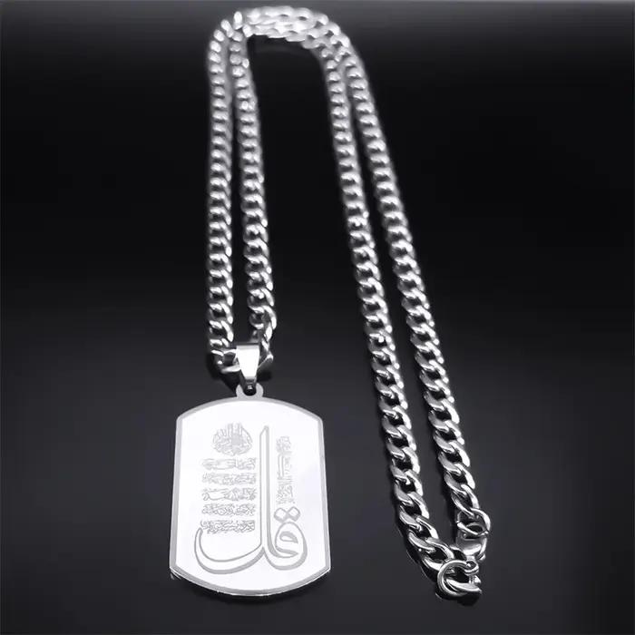 Collier de budgétaire de versets religieux musulmans pour hommes et femmes
