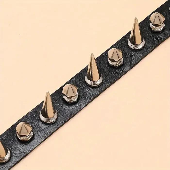 Collier gothique punk à rivets cuir pu torques pour hommes et femmes occasions spéciales style y2k