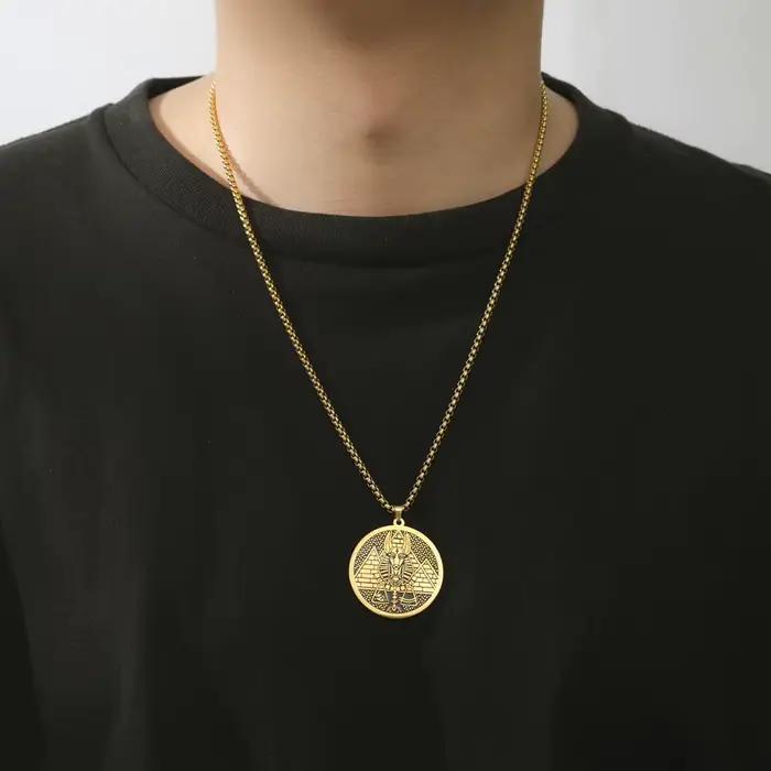 Collier double face du dieu égyptien Anubis