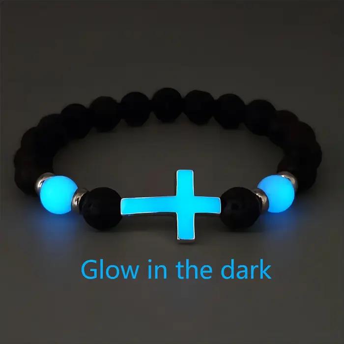 Bracelet vintage en pierre constante scintillant dans le noir avec breloque lumineuse multicolore pour homme et femme occasions spéciales