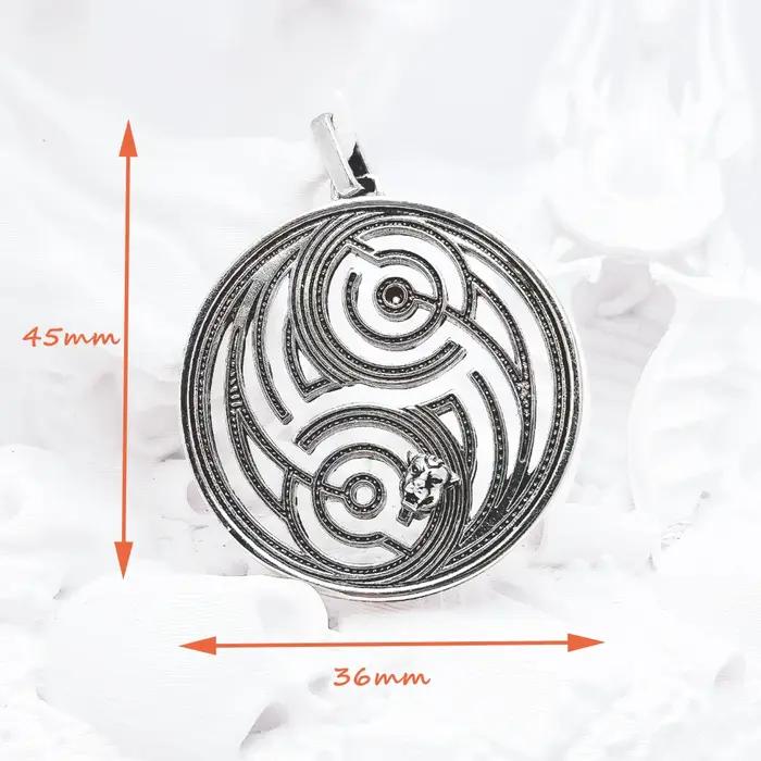 Pendentif Panthère Labyrinthe Rond en Argent Sterling 925 pour Femmes et Hommes Occasions Spéciales