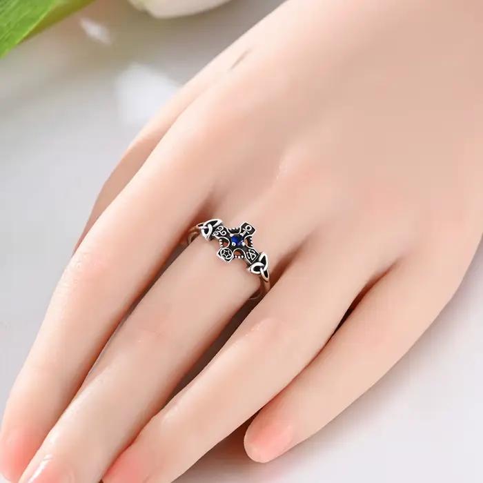 Bagues ouvertes croisées en argent Sterling 925 pour femmes et filles, bijoux originaux, cadeaux d'a