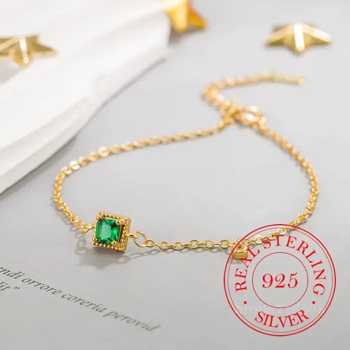 Bracelet en argent 925 serti de zirconium blanc et cristal pour femmes romantique et élégant à offrir pour occasions spéciales