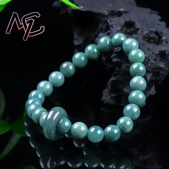 Bracelet en perles de jadéite birmane naturelle