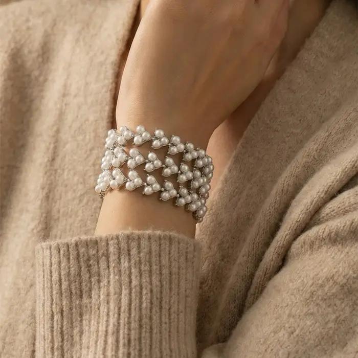 Bracelet élégant en imitation perle Ars