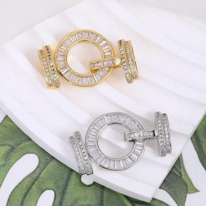 Juya 18K véritable plaqué or fabrication de bijoux montages à la main créatif connecteur attaches perle perles fermoirs accessoires fournitures