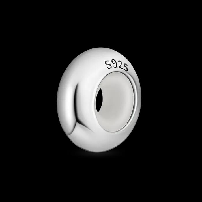 Nouveauté 2026 : Breloque Perle Papillon Rose Lumineux en Argent Sterling 925, Idéale pour Bracelet