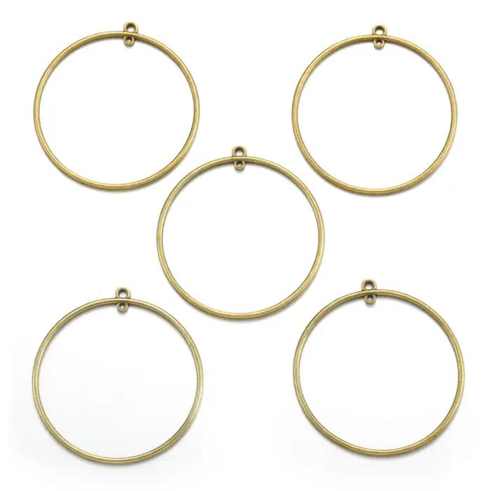 Boucles d'oreilles géométriques à double trou, 15 pièces, 3 tailles, breloques de connecteur pour boucles d'oreilles, colliers, pendentif, bricolage, résultats de bijoux B205