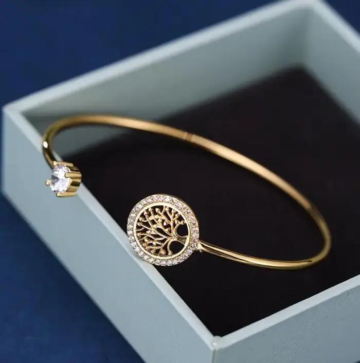 Bracelet en pierre de Zircon brillant