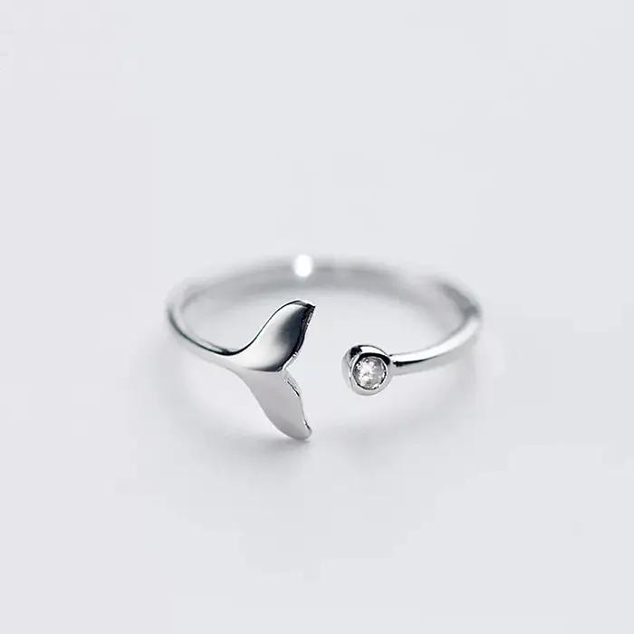 Bague queue de baleine plaquée argent