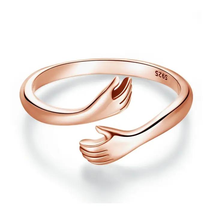 Bague en argent sterling 925 ajustable et hypoallergénique pour femme avec design unique et tendance cadeau pour occasions spéciales