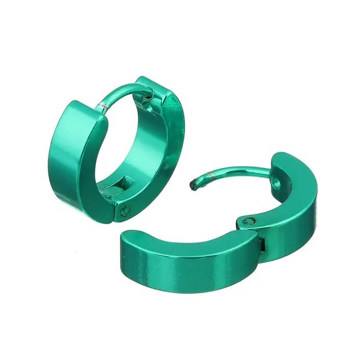LOULEUR 1 paire 14mm boucles d'oreilles en acier inoxydable