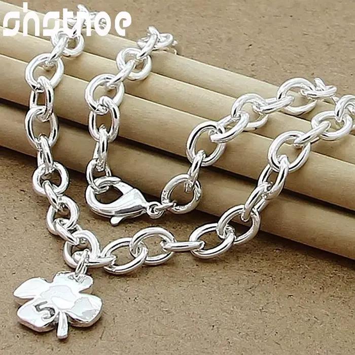 Collier avec pendentif trèfle à quatre feuilles en argent Sterling 925 pour femme occasion spéciale cadeau anniversaire noel trèfle symbole chance