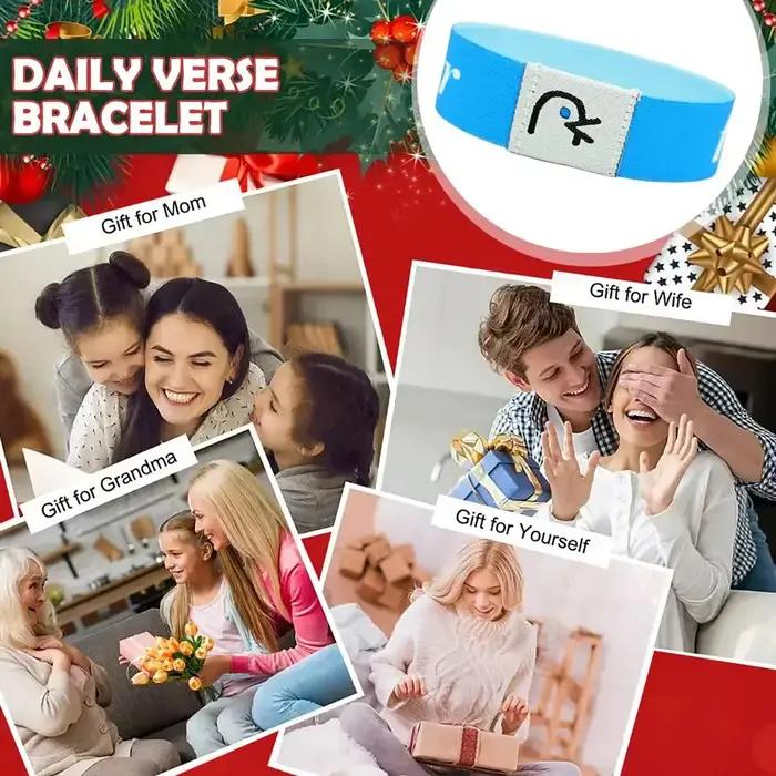 Bracelet Verset de la Bible Portable NFC pour Femmes et Hommes Bijou Religieux Cadeau Occasions Spéciales Élégant Accessoire Polyvalent de la Bible Quotidien Chrétien