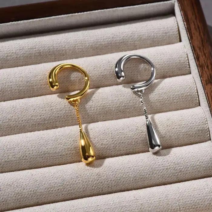 Boucles d'oreilles à clip LATS en plaqué or 14 carats pour femmes style bohème motifs géométriques occasions spéciales et quotidiennes