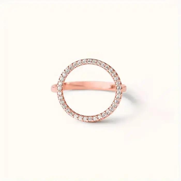Huitan – bague ronde creuse pour femmes
