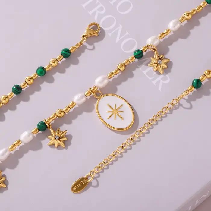 Palace-Collier de Luxe Plaqué Or avec Pendentif Rayons pour Femme