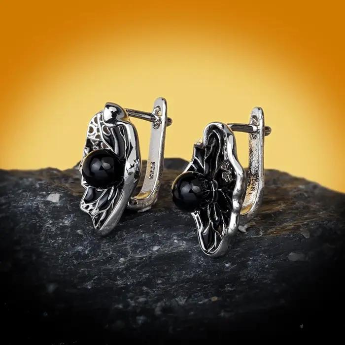 Nouvelles Boucles d'Oreilles Femme Perle Noire Creuse 2026