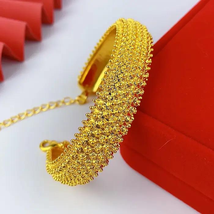 Bracelets de manchette en or pour femmes style bohème ajustement facile bijoux indiens pour mariages et cérémonies
