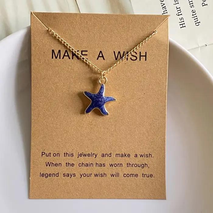 Collier étoile de mer pour cadeau de vacances d'été