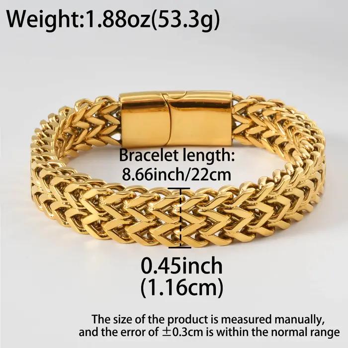Bracelet élégant en acier inoxydable plaqué or pour femmes