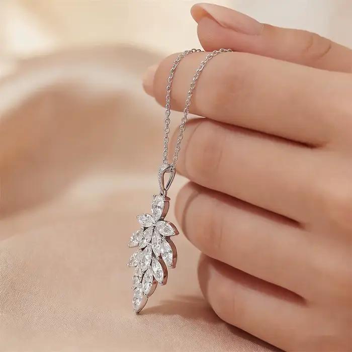 BXINY – collier avec pendentif en diamant Moissanite
