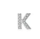 Boucles d'oreilles en argent sterling 925 serties de moissanite avec lettres initiales personnalisables pour femmes occasions spéciales