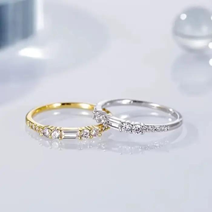 Monkton-Bague minimaliste en argent pour femme, bijou de fiançailles et de mariage, haute qualité