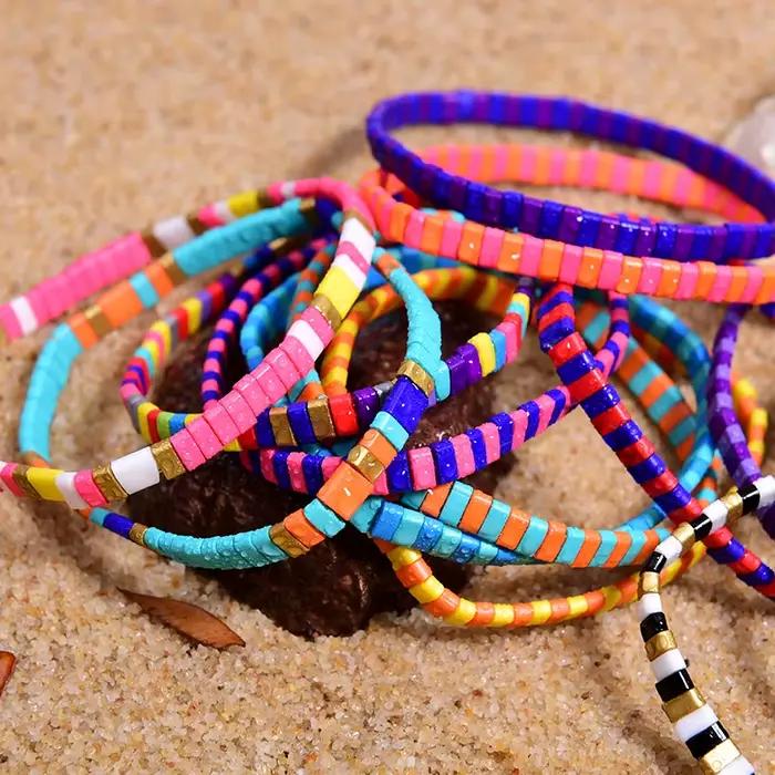Lune fille coloré Miyuki Bracelets pour femme à la mode charme Wrap Tila Delica perles Boho Surf Pulseras Mujer bijoux livraison directe
