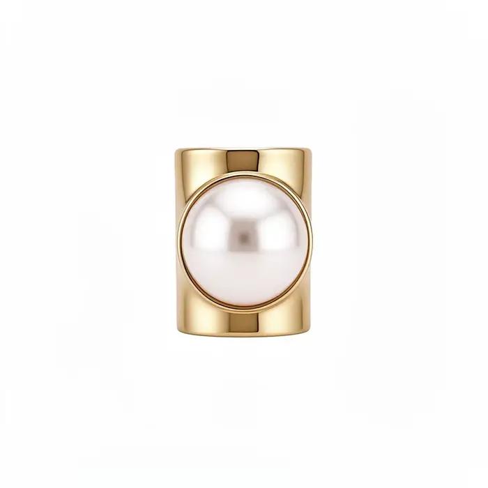 Bague réglable en perle ronde, bijoux de luxe minimalistes pour les doigts