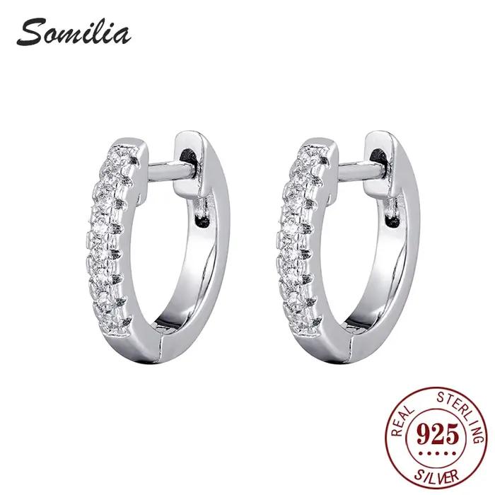 925 boucles d'oreilles pour femmes en argent sterling de style minimaliste