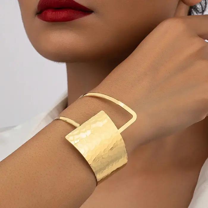 Bracelet réglable tendance pour femmes, 1 pièce, accessoires de bijoux épais hip hop 