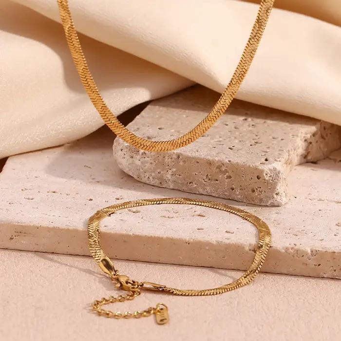 E.B.belle-Bracelet en arête de poisson gaufré Wave