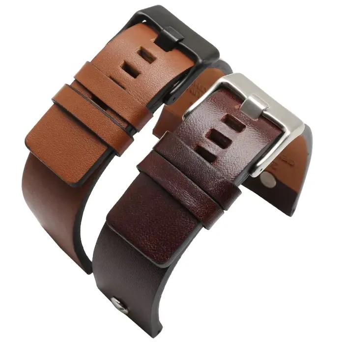 Bracelet en cuir de vache pour bracelet de montre DIESEL adapté à DZ7312 DZ4323 DZ7257 avec bracelet à boucle ardillon en acier inoxydable 22m 24mm 26 28 30mm