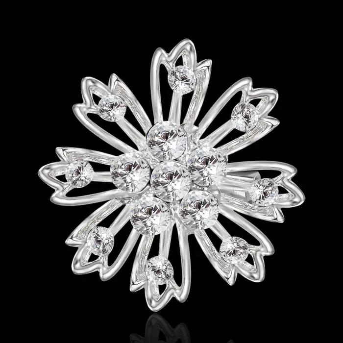Broche broche bijoux nouvelle mode rétro femmes mode fleur broche cristal strass bijoux pour mariage rencontres fête accessoires