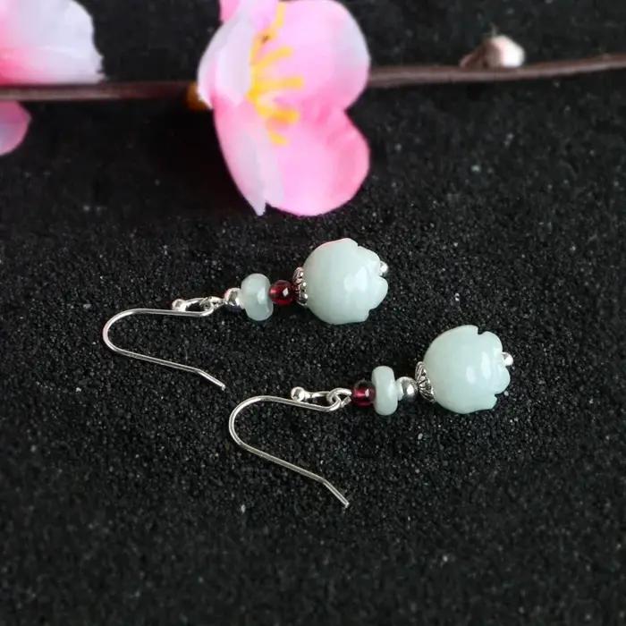 Boucles d'Oreilles Élégantes en Émeraude Naturelle pour Occasions Spéciales Femme Accessoires de Mode Bijoux de Charme