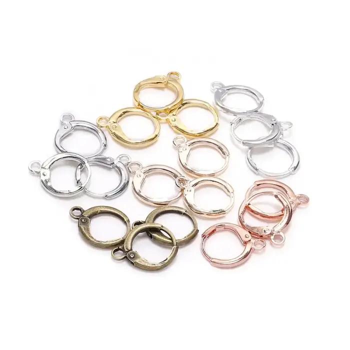 Boucles d'Oreilles à Levier en Or avec Crochets