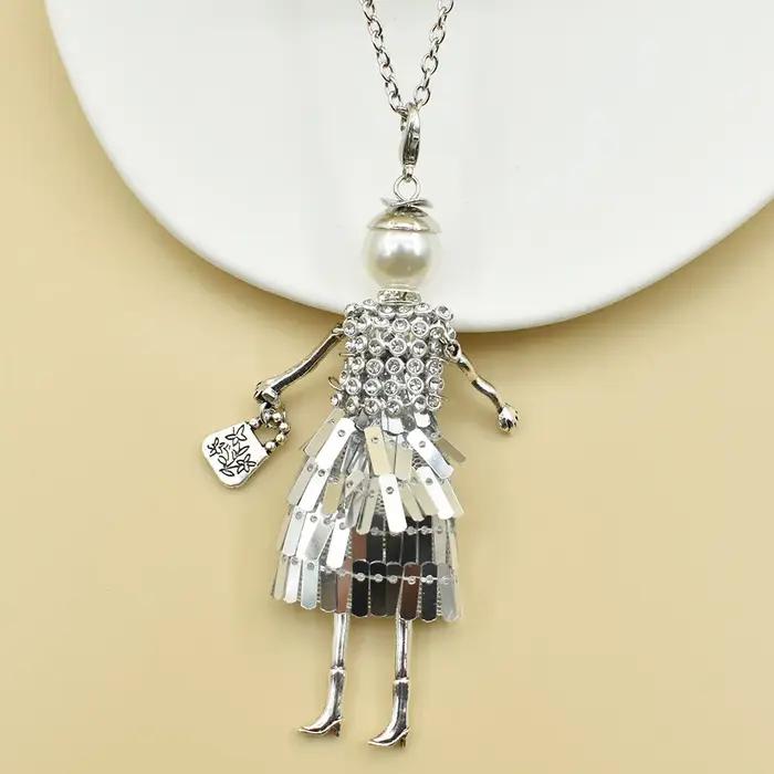 Collier de poupée féerique, chaîne de chandail, pendentif mignon, figure de dessin animé, bijoux fantaisie pour femmes et filles occasions spéciales