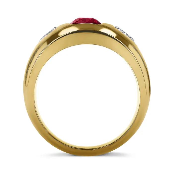 Bague en argent sterling 925 sertie de rubis de laboratoire pour mariage et occasions spéciales bijoux fins alliance de mariage WUIHA