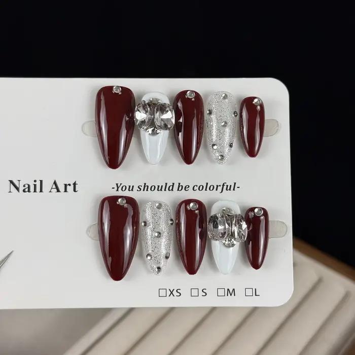 10 pièces de style rétro de luxe haut de gamme, diamants ronds tridimensionnels peints à la main, œi