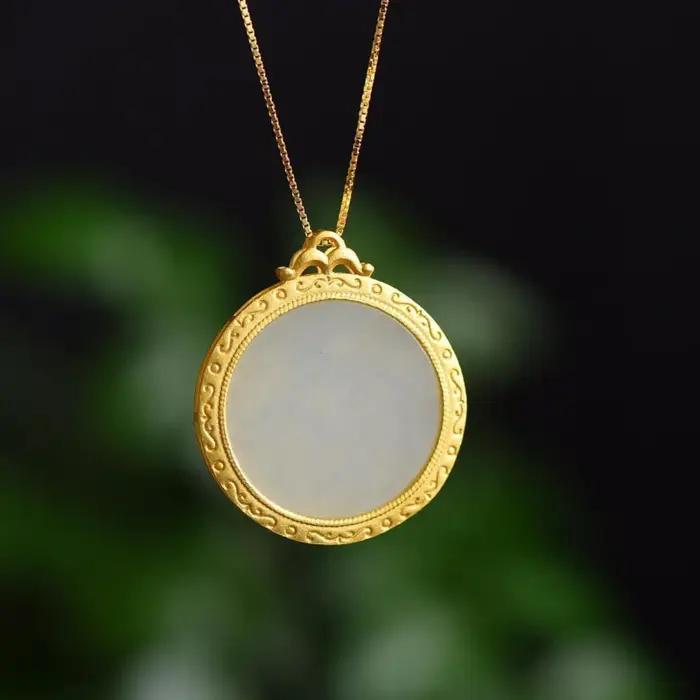Collier de jade Hetian naturel pour dames