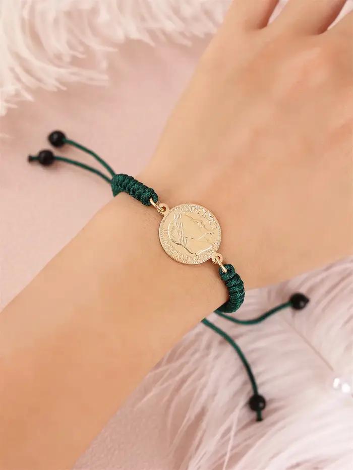 Bracelet Bohème Style Français Motif Pièce de Monnaie Napoléon Femme Occasions Spéciales Mariage Banquet Festival