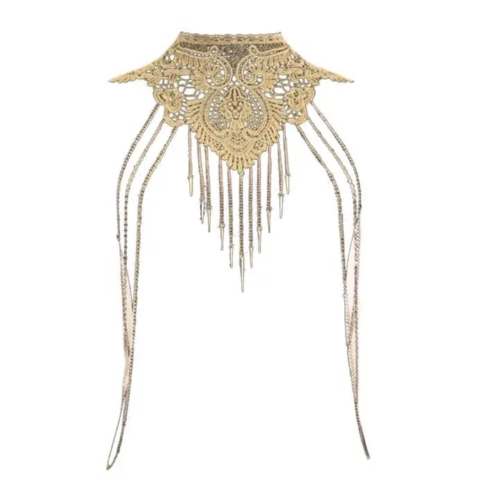 Collier Sexy pour femmes, chaîne de corps en boîte de nuit avec chaîne réglable, bijoux pour fête de mariage en bord de mer d'été