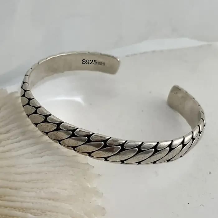 Bracelet en métal 100% argent Sterling 925 massif pour femmes