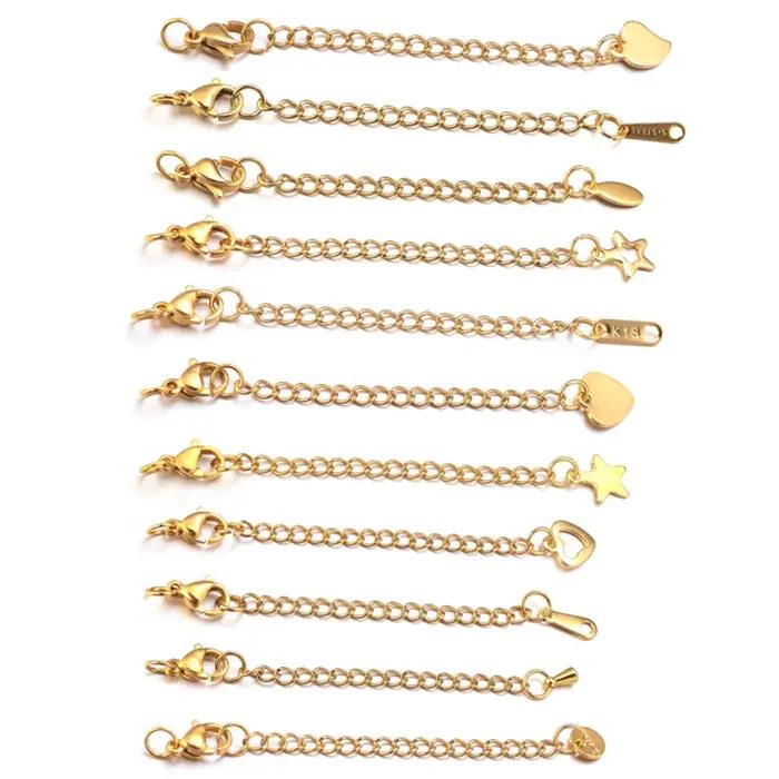 Chaîne d'extension de collier en acier inoxydable